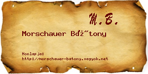 Morschauer Bátony névjegykártya
